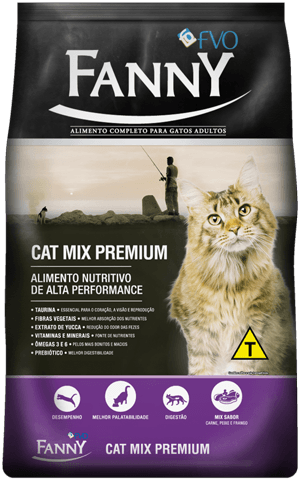 Ração Gatos Fanny Cat Mix Premium Sabores - 10,1kg