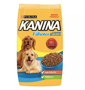 Ração Kanina para Cães Filhotes Sabor Carne e Cereais - 15kg - Petily