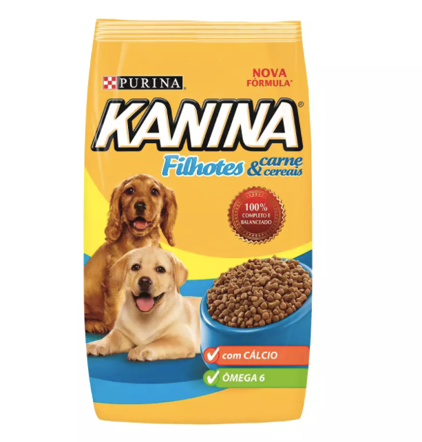 Ração Kanina para Cães Filhotes Sabor Carne e Cereais - 15kg - Petily