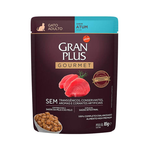 Ração Úmida GranPlus Gourmet Sachê para Gatos Adultos Sabor Atum - 85g pet shop niteroi rj