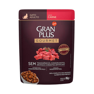 Ração Úmida GranPlus Gourmet Sachê para Gatos Adultos Sabor Carne - 85g pet shop niteroi