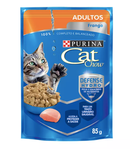 Ração Úmida Nestlé Purina Cat Chow para Gatos Adultos sabor Frango 85g - Petily