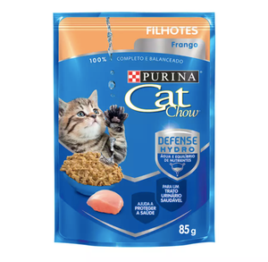 Ração Úmida Nestlé Purina Cat Chow para Gatos Filhotes sabor Frango 85g pet shop niterói