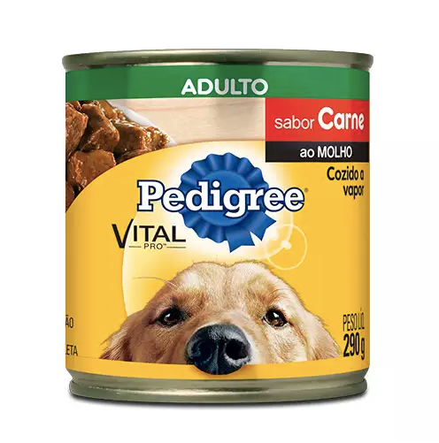 Ração Úmida Pedigree Lata Vital Pro para Cães Adultos Sabor Carne ao Molho - 290g pet shop niterói