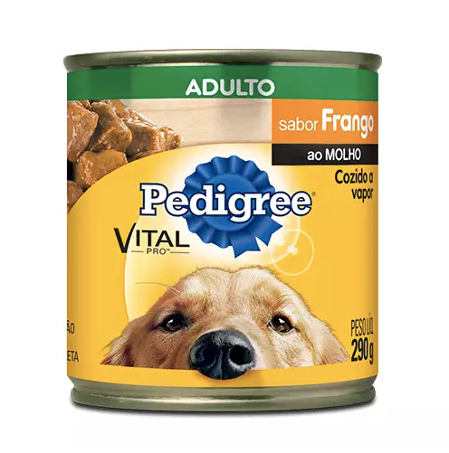 Ração Úmida Pedigree Lata Vital Pro para Cães Adultos Sabor Frango ao Molho - 290g pet shop niterói