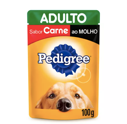 Ração Úmida Pedigree Para Cães Adultos Sachê Sabor Carne - 100g - Petily