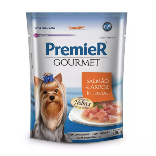 Ração Úmida Premier Gourmet Para Cães sabor Salmão e Arroz integral  pet shop niterói