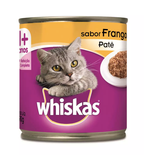 Ração Úmida Whiskas Lata para Gatos Adultos Sabor Frango pet shop niterói