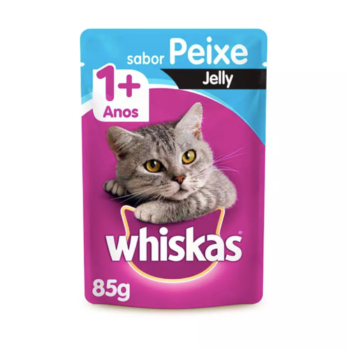 Ração Úmida Whiskas Sachê Jelly para Gatos Adultos Sabor Peixe pet shop niterói