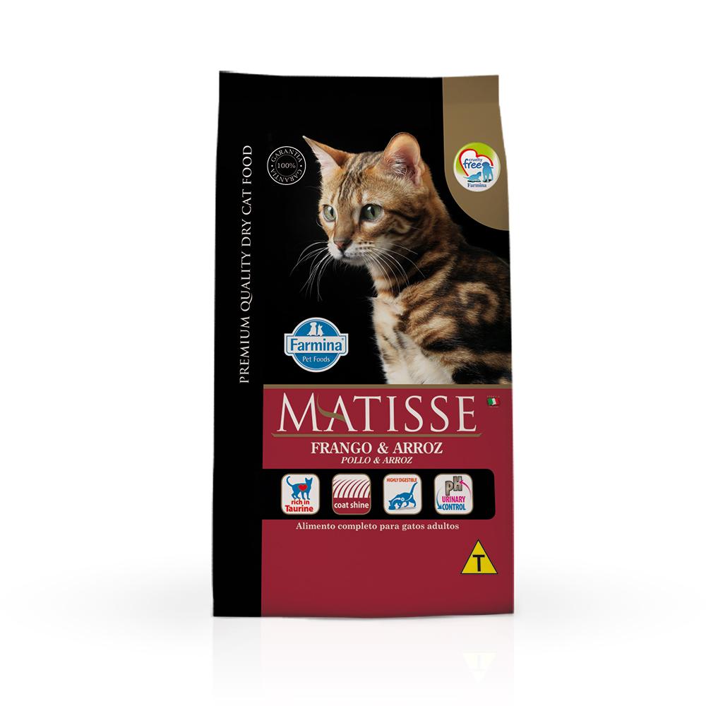 Ração Farmina Matisse para Gatos Adultos Sabor Frango e Arroz - Petily