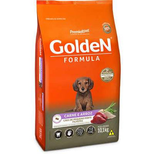 Ração Golden Formula Carne e Arroz para Cães Filhotes de Raças Pequenas - Petily