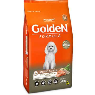 Ração Premier Golden Formula Mini Bits Salmão e Arroz para Cães Adultos de Raças Pequenas - Petily