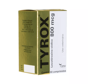 Repositor Hormonal Tyrox Cepav 800mcg - 60 comprimidos pet shop niteroi