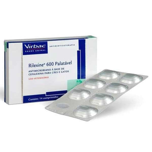 Rilexine Palatável Virbac 600mg - Blíster com 7 comprimidos pet shop niteroi