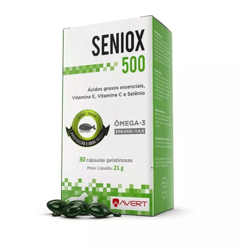 Seniox Avert 500 mg 30 Cápsulas petshop niterói