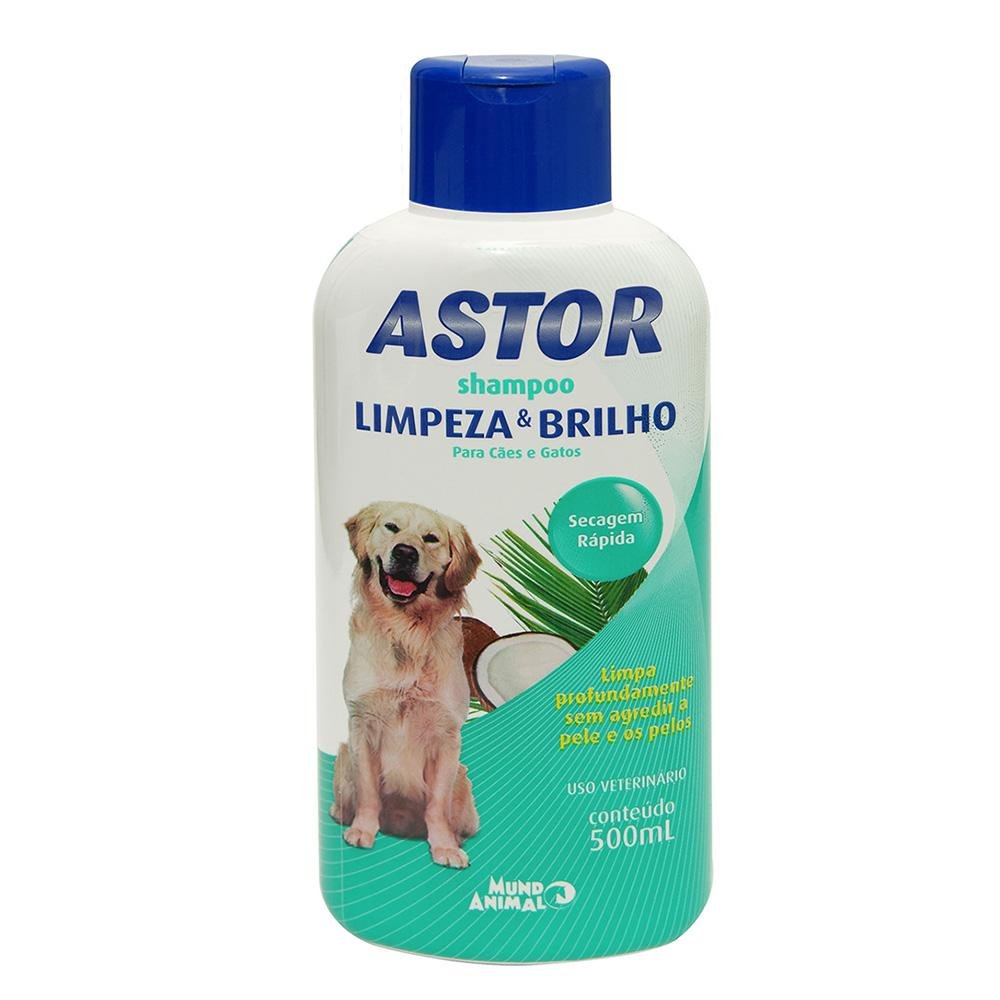 Shampoo Mundo Animal Cães e Gatos Astor Limpeza e Brilho - Petily