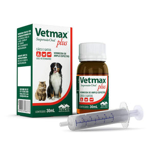 Vetmax Plus Suspensão Vetnil 30 ml pet shop niteroi