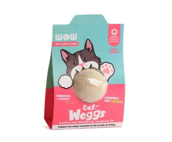 Bolinha Comestível Weggs Cat Frango com Catnip Wow Pet Food – 1 un