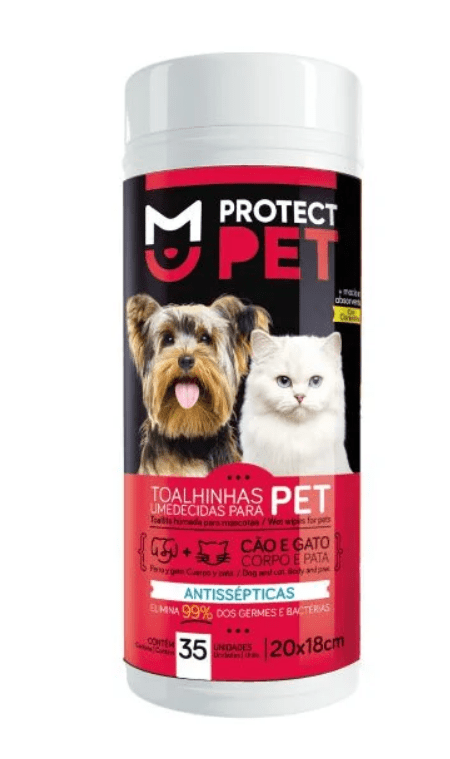 Toalha Umedecida Protect Pet Corpo e Patas 20x18cm c/35un