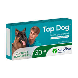 Vermífugo Ourofino Top Dog Para Cães 30kg