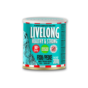 Ração Úmida Para Cães Livelong Natural Sabor Peixe Lata 300g