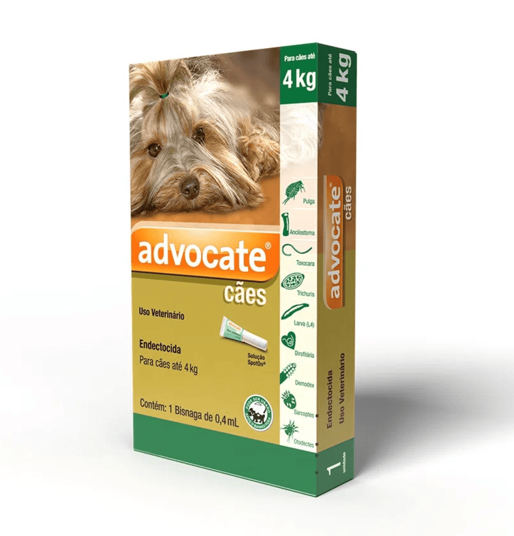 Antipulgas Advocate para Cães de até 4kg 0,4ml