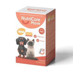 Suplemento Alimentar NutriCore Move Mini para Cães e Gatos - 30 capsulas
