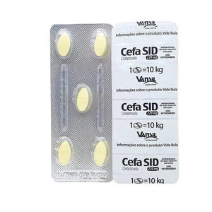 Cefa Sid 220mg Antimicrobiano para Cães e Gatos - 5 comprimidos
