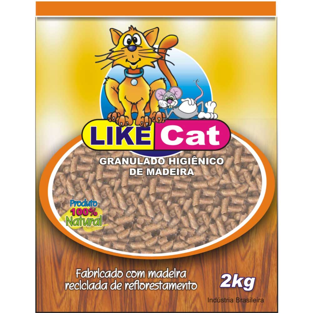 Granulado Higiênico de Madeira Like Cat - Petily