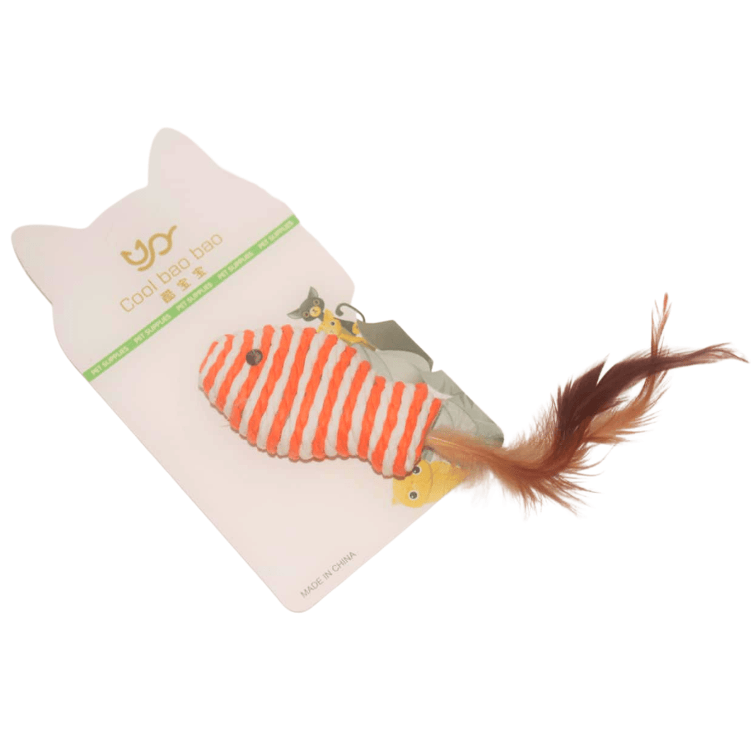 Brinquedo Interativo Peixe Sisal Arranhador Para Gatos