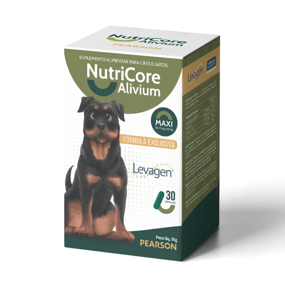 Suplemento Alimentar NutriCore Alivium Maxi para Cães - 30 Capsulas