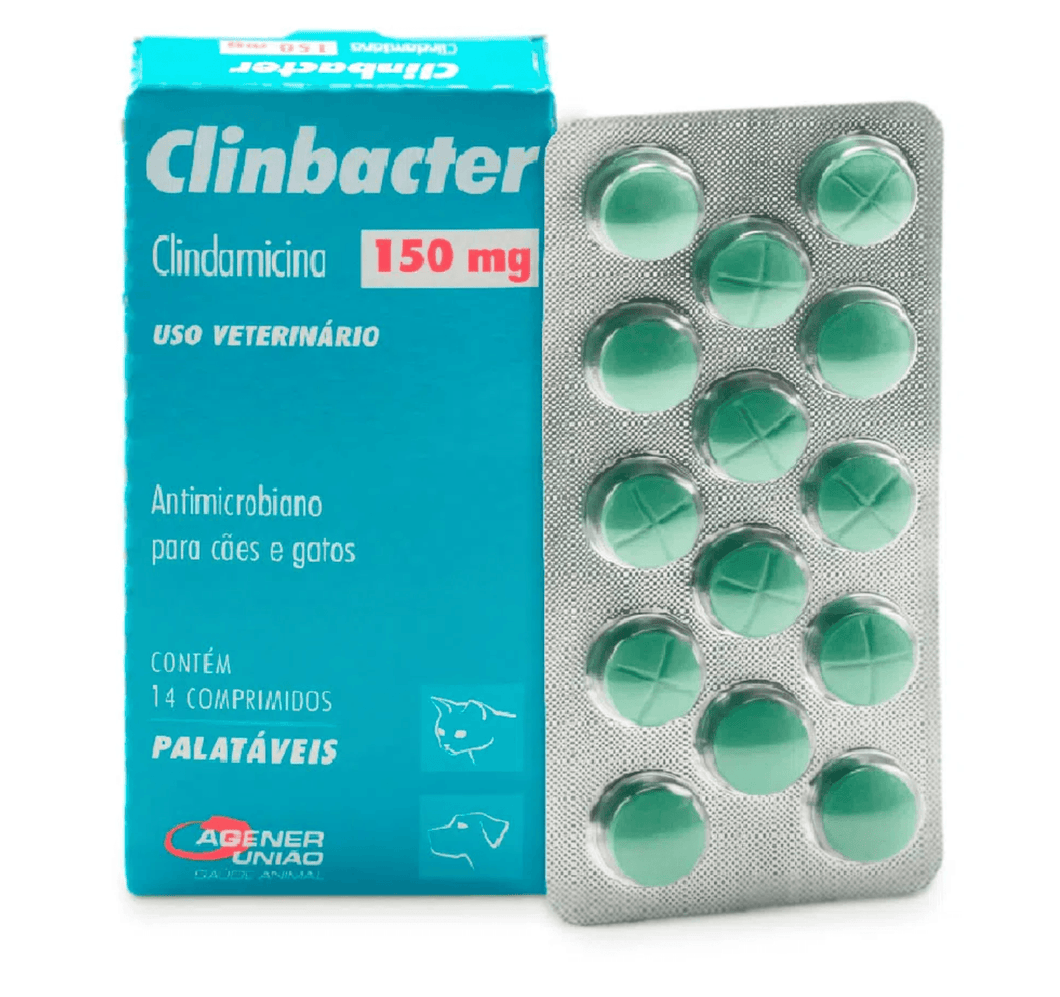 Clinbacter 150mg para Cães e Gatos Agener União - 14 comprimidos