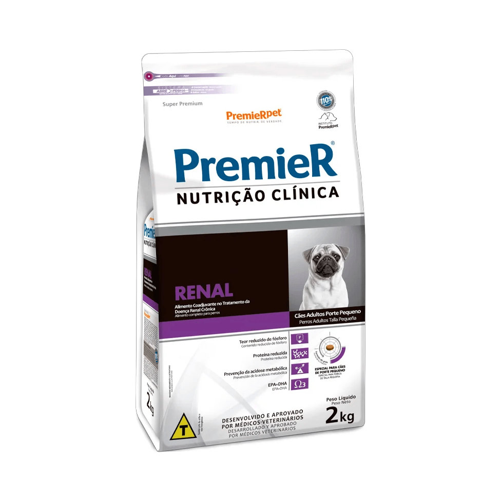 Ração Premier Nutrição Clínica Renal para Cães Adultos de Porte Pequeno - 2 kg