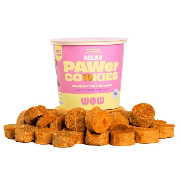 Petisco Para Cães 100% Natural Pawer Cookies Relax 35g Wow Pet Food