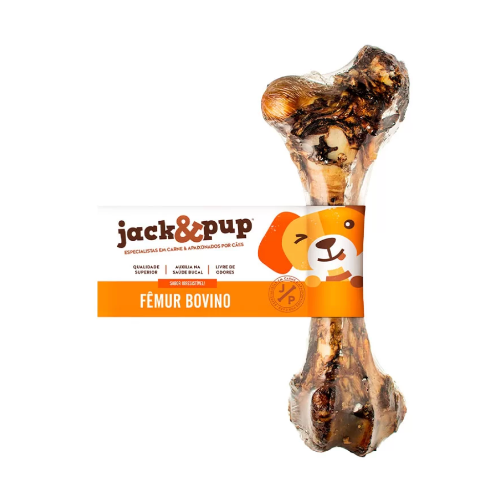 Osso Jack&Pup Fêmur Bovino para Cães de Porte Médio e Grande
