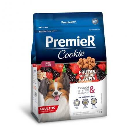Biscoito Premier Cookie para Cães Adultos Sabor Frutas Vermelhas e Aveia 250g - Petily