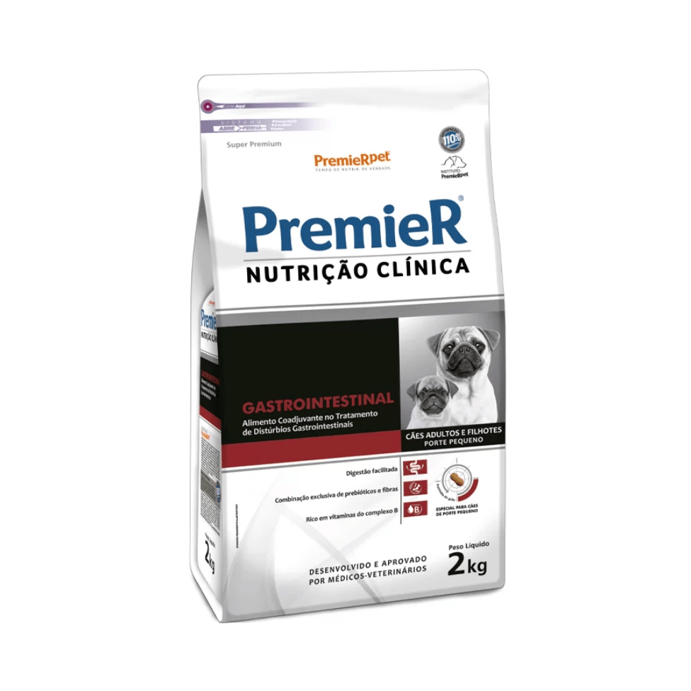 Ração Premier Nutrição Clínica Gastrointestinal para Cães de Pequeno Porte - 2 kg