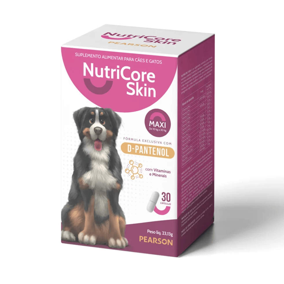Suplemento Alimentar NutriCore Skin Maxi para Cães - 30 capsulas