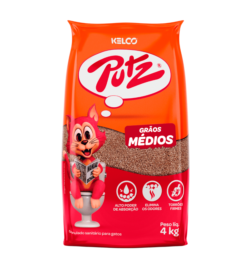 Areia Higiênica para Gatos Putz Kelco - 4 kg