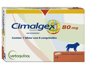 Anti-Inflamatório Vetoquinol Cimalgex Cimicoxib 80 mg - 8 Comprimidos