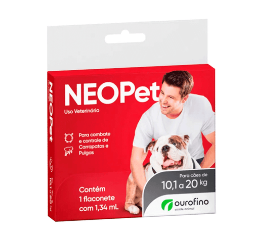 Antipulgas e Carrapatos Neopet Cães 10,1 a 20kg 1,34 ml