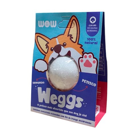 Brinquedo Comestível Petisco Weggs Frango Wow Pet – 1 un