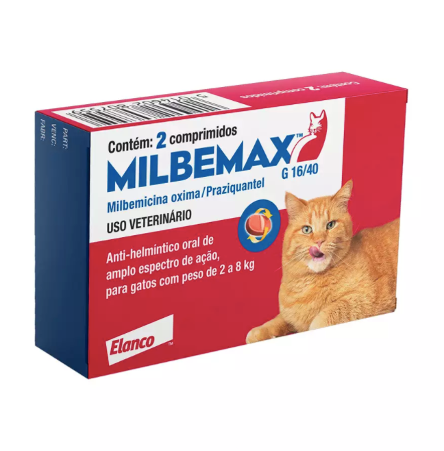 Vermífugo Milbemax para Gatos 16/40mg petshop niterói