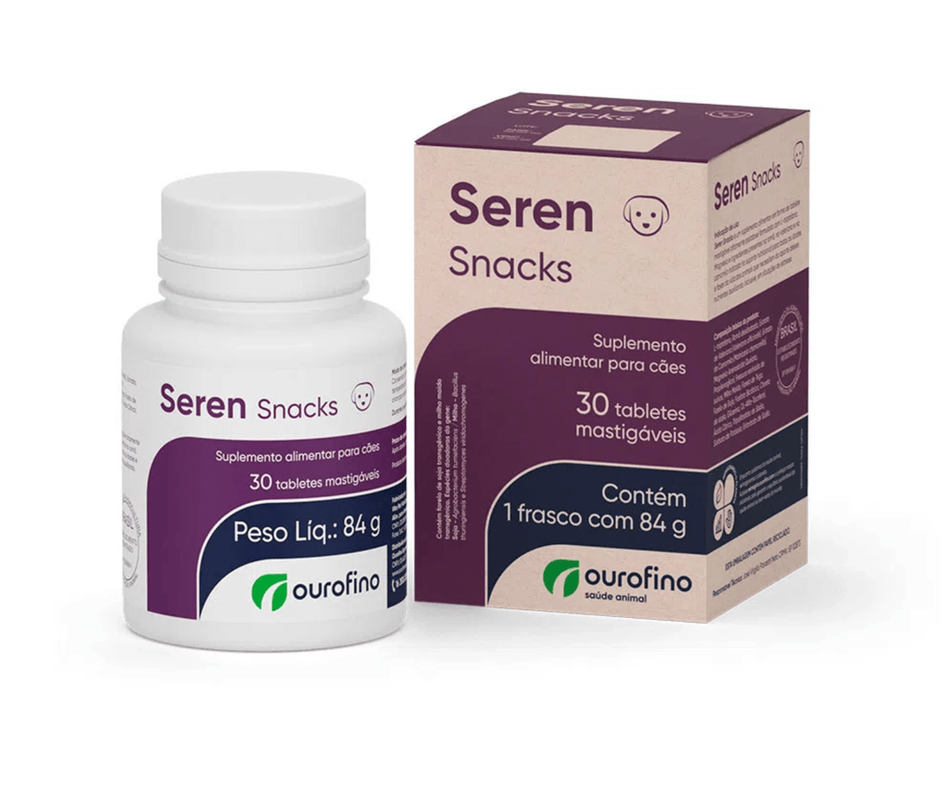 Suplemento Alimentar Seren Snacks Ourofino 30 tabletes